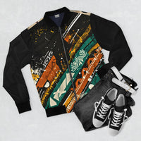 Load image into Gallery viewer, Nile Bomber — Noir - African Heritage Clothing - KonectKemet
