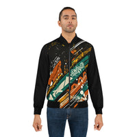 Load image into Gallery viewer, Nile Bomber — Noir - African Heritage Clothing - KonectKemet
