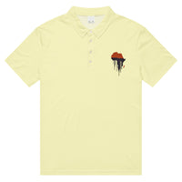 Load image into Gallery viewer, Shop the Kemet Elite Polo in Beige by KonectKemet — premium slim-fit polo featuring bold African tribal print. Soft breathable fabric, made on demand. African heritage streetwear shipped across Canada and worldwide.
