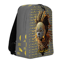 Load image into Gallery viewer, Carry your heritage with the Kemet Pack Moran by KonectKemet. Bold African warrior-inspired print backpack, premium quality, made on demand. African diaspora accessories shipped worldwide from Canada.
