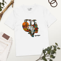 Load image into Gallery viewer, Shop the Roots Organic Tee by KonectKemet — sustainable organic cotton t-shirt celebrating African heritage. Eco-friendly, made on demand, premium print quality. Conscious African diaspora fashion at konectkemet.com
