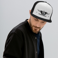 Load image into Gallery viewer, Complete your look with the KonectKemet Trucker Cap. Bold African-inspired design, adjustable fit, premium quality, made on demand. African diaspora accessories at konectkemet.com
