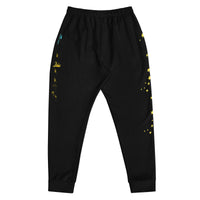 Load image into Gallery viewer, Ankh Joggers — Black and Yellow - African Heritage Clothing - KonectKemet
