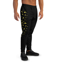 Load image into Gallery viewer, Ankh Joggers — Black and Yellow - African Heritage Clothing - KonectKemet

