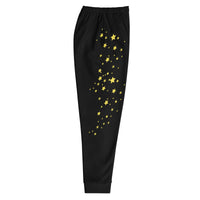 Load image into Gallery viewer, Ankh Joggers — Black and Yellow - African Heritage Clothing - KonectKemet
