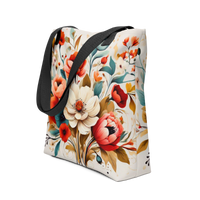 Load image into Gallery viewer, Kemet Roses Tote bag - African Heritage Clothing - KonectKemet
