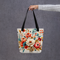 Load image into Gallery viewer, Kemet Roses Tote bag - African Heritage Clothing - KonectKemet
