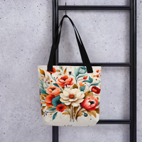 Load image into Gallery viewer, Kemet Roses Tote bag - African Heritage Clothing - KonectKemet
