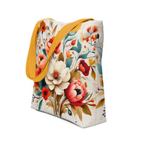 Load image into Gallery viewer, Kemet Roses Tote bag - African Heritage Clothing - KonectKemet
