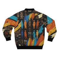 Load image into Gallery viewer, Ashanti Bomber — Kente — Kente print colorful all-over print bomber jacket KonectKemet Canada

