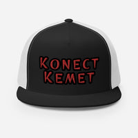 Load image into Gallery viewer, The KonectKemet Trucker Cap features bold African-inspired design. Adjustable fit, premium quality, made on demand. Complete your African heritage streetwear look at konectkemet.com
